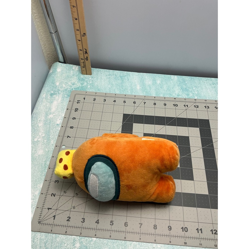Among Us Orange Crewmate Plush with Cheese Hat 8 Inch Stuffed Toy InnerSloth - Picture 5 of 5